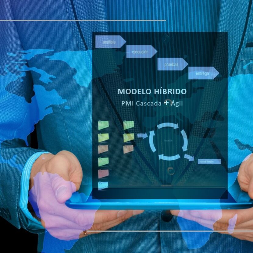 Gestión de proyectos, Cascada, ágil, Gestión Híbrida, PMI